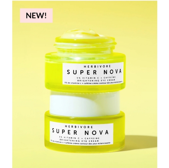 ✨NEW✨ Herbivore SUPER NOVA 5% Vitamin C + Caffeine Brightening Eye Cream - Picture 1 of 9